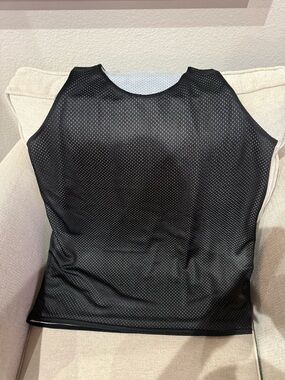 Black Mesh Sleeveless Athletic Tank